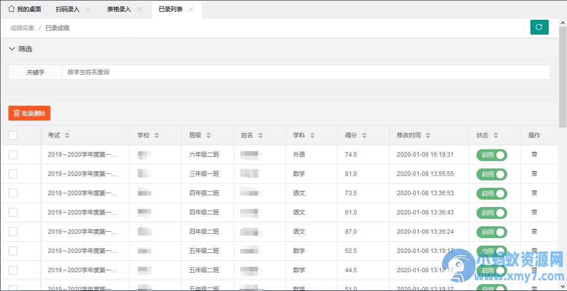 最新学生成绩管理系统源码 Thinkphp6框架