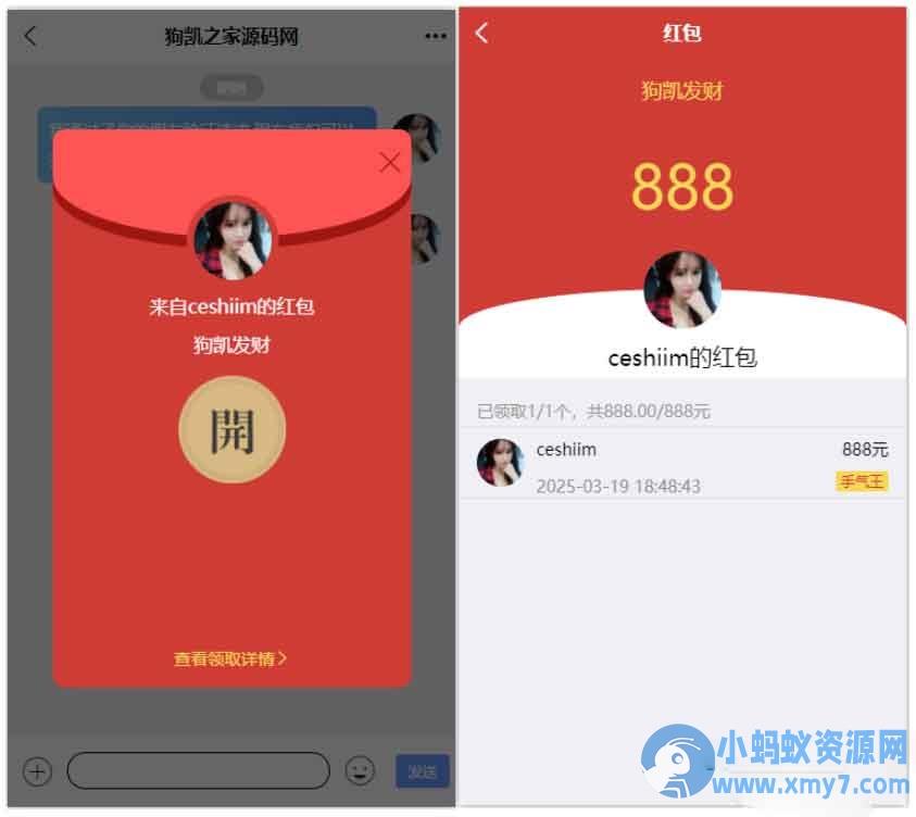 im即时通讯支持红包收发分销功能，带内嵌web页面，已经测试完美运行 – 聚源副业-聚源资源站