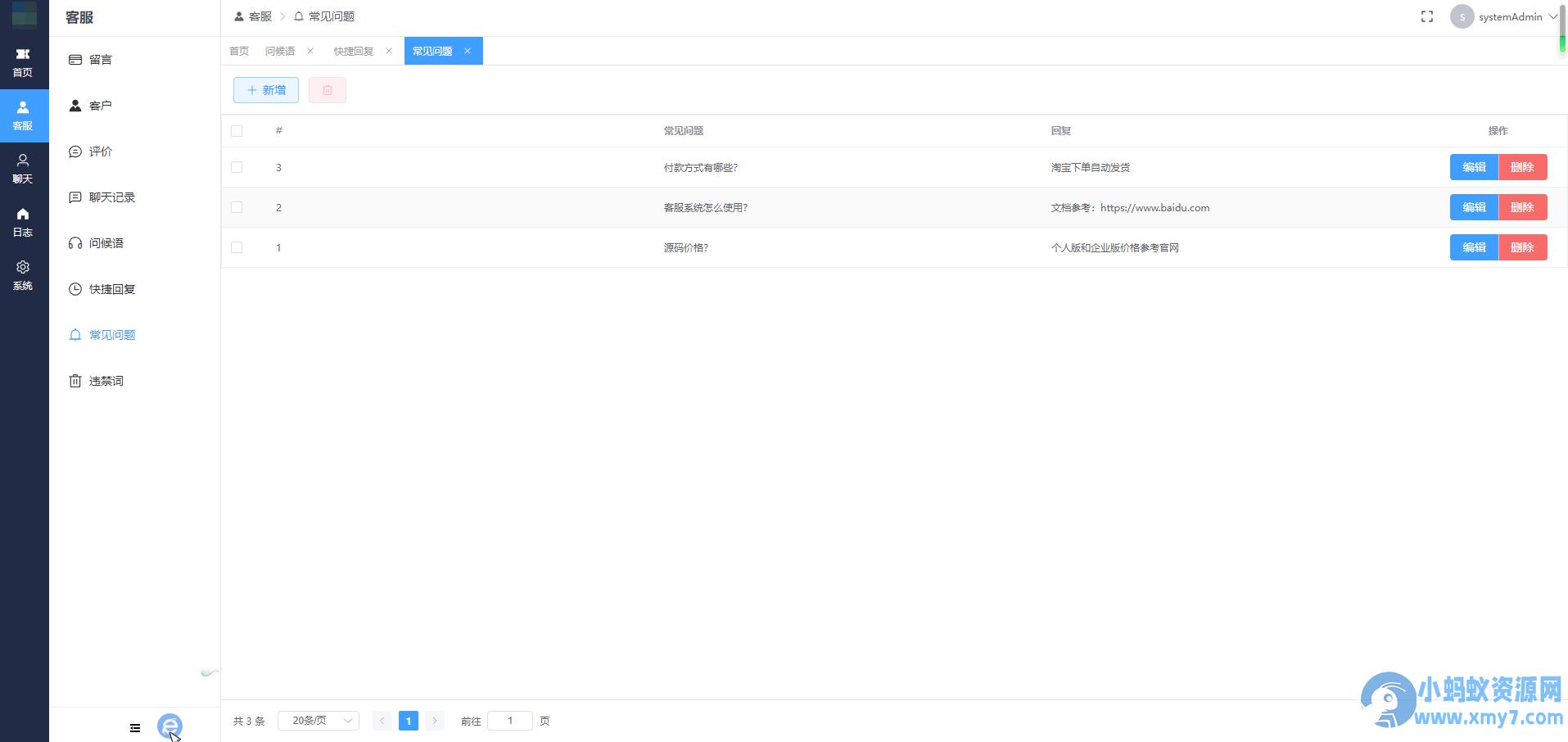 网站在线客服管理系统（开源版支持二次开发）