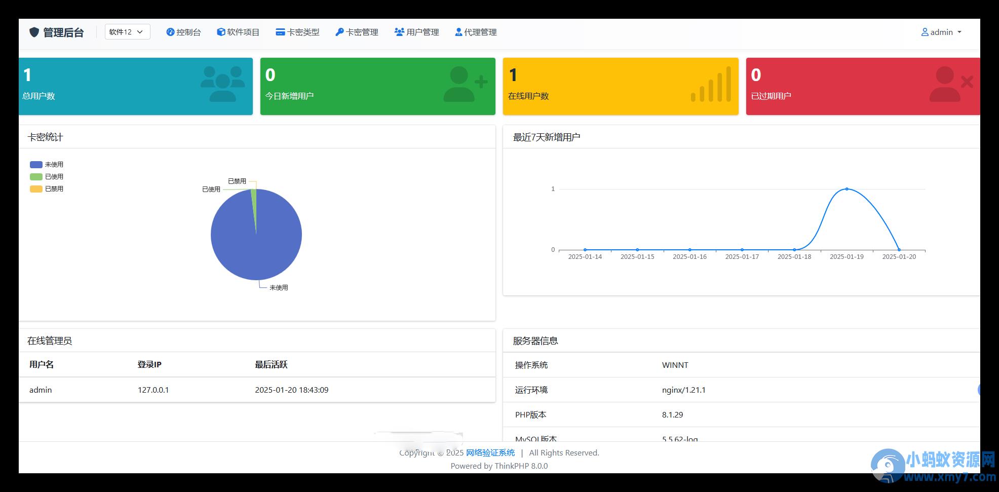 最新网络验证系统thinkphp8源码 – 聚源副业-聚源资源站
