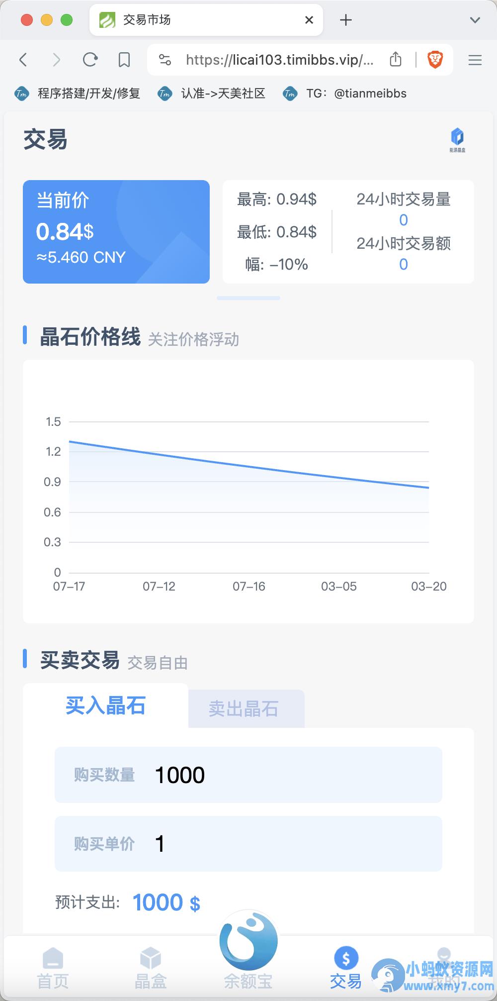 GRC晶盒能源云算力矿机理财系统/Grcnyst云算力矿机/云算力矿机/余额宝/虚拟币交易/前端html+后端PHP