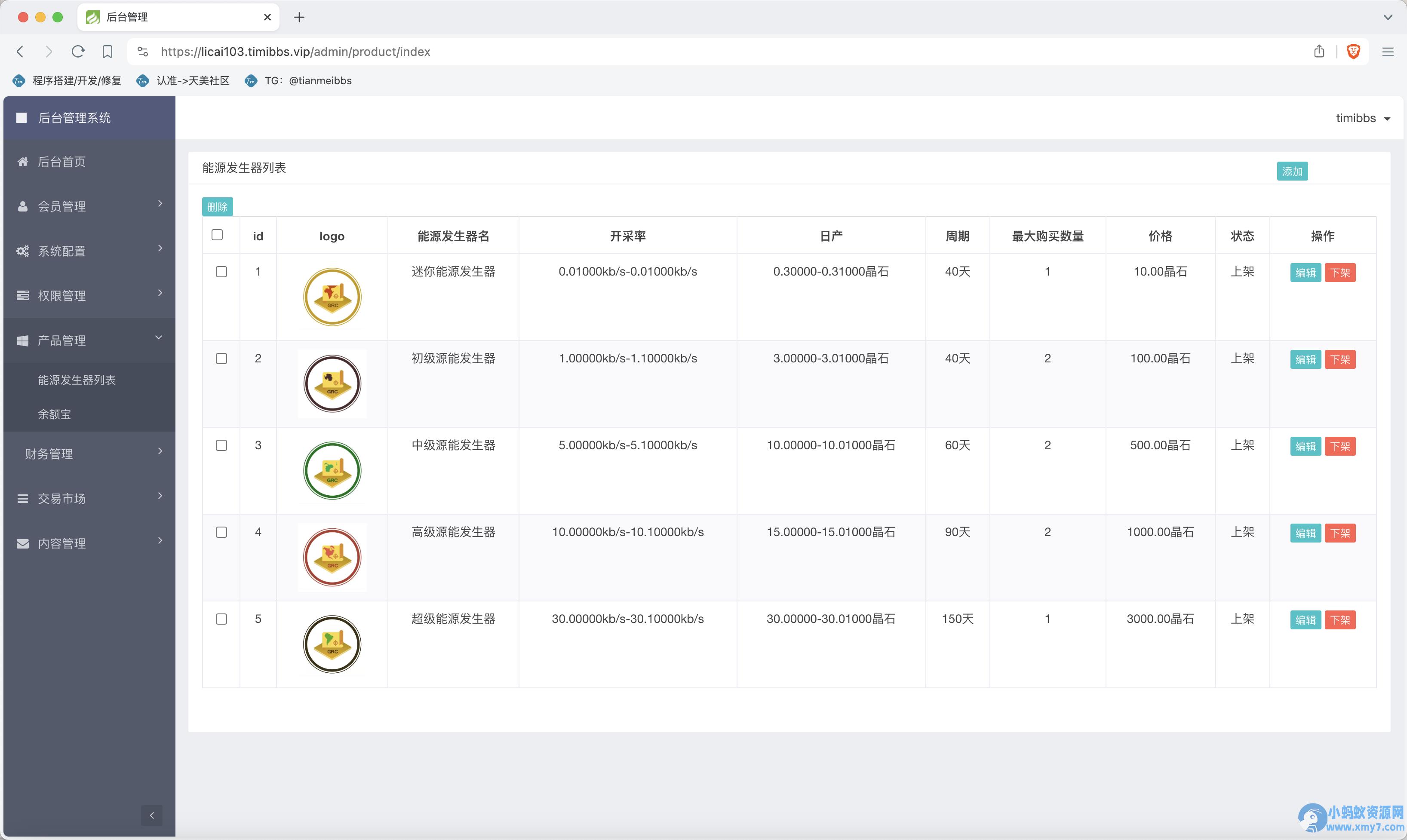 GRC晶盒能源云算力矿机理财系统/Grcnyst云算力矿机/云算力矿机/余额宝/虚拟币交易/前端html+后端PHP