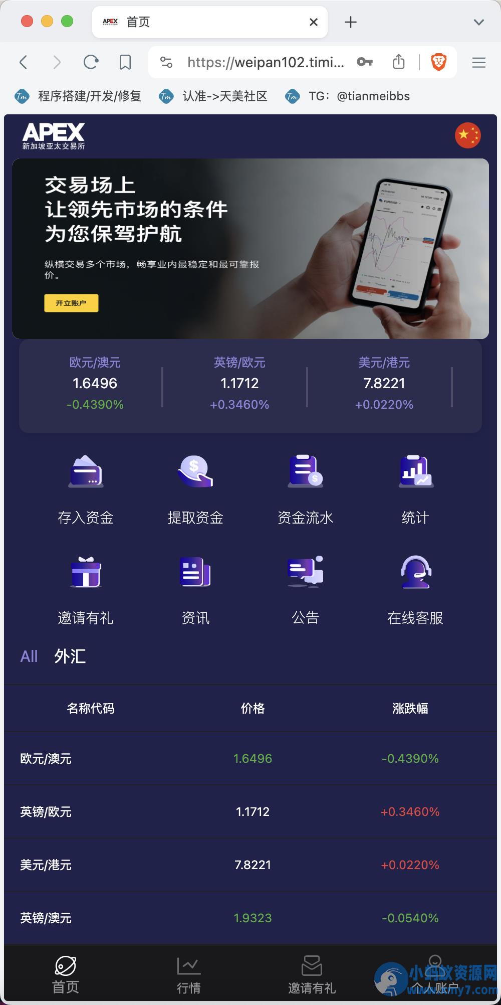 APEX多语言外汇微盘微交易所源码/单控点控+代理分销+K线完好/前端html后端PHP – 聚源副业-聚源资源站