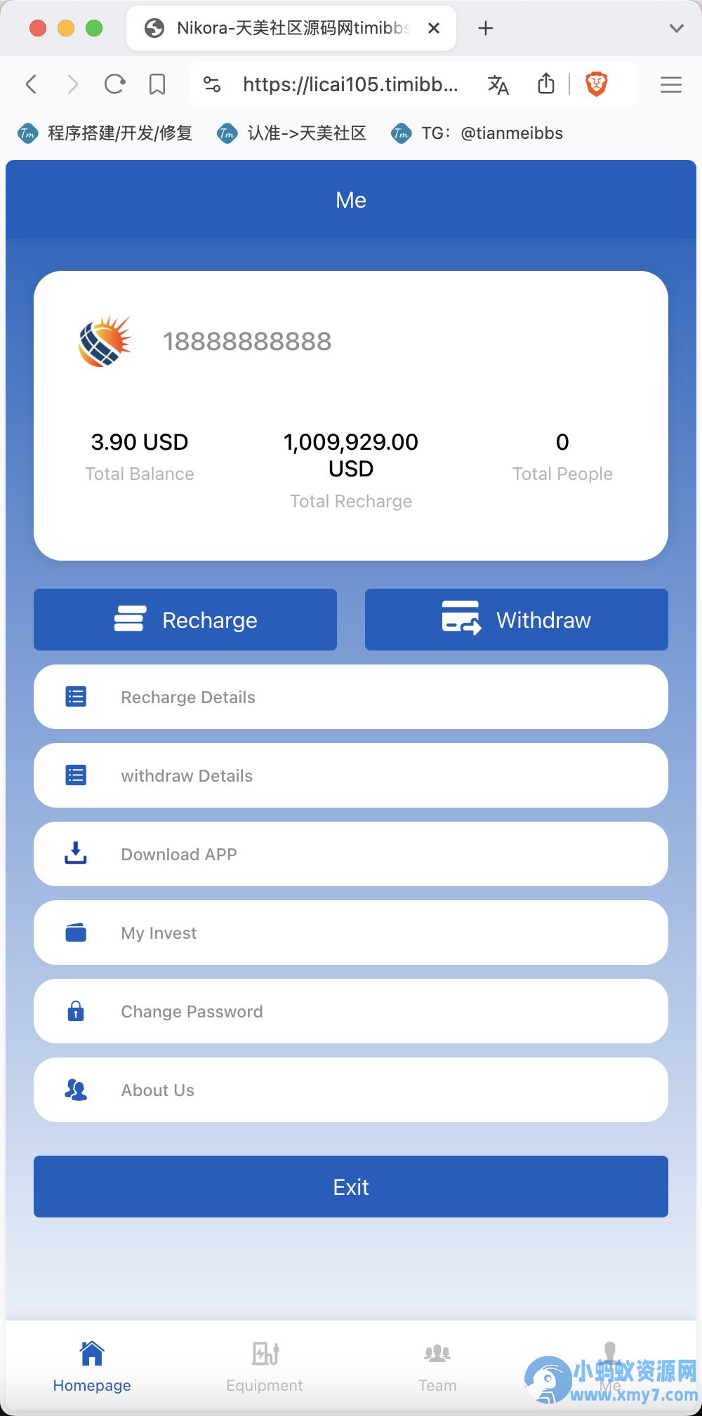 Nikora共享充电桩投资理财源码/海外投资理财源码/前端html+后端PHP