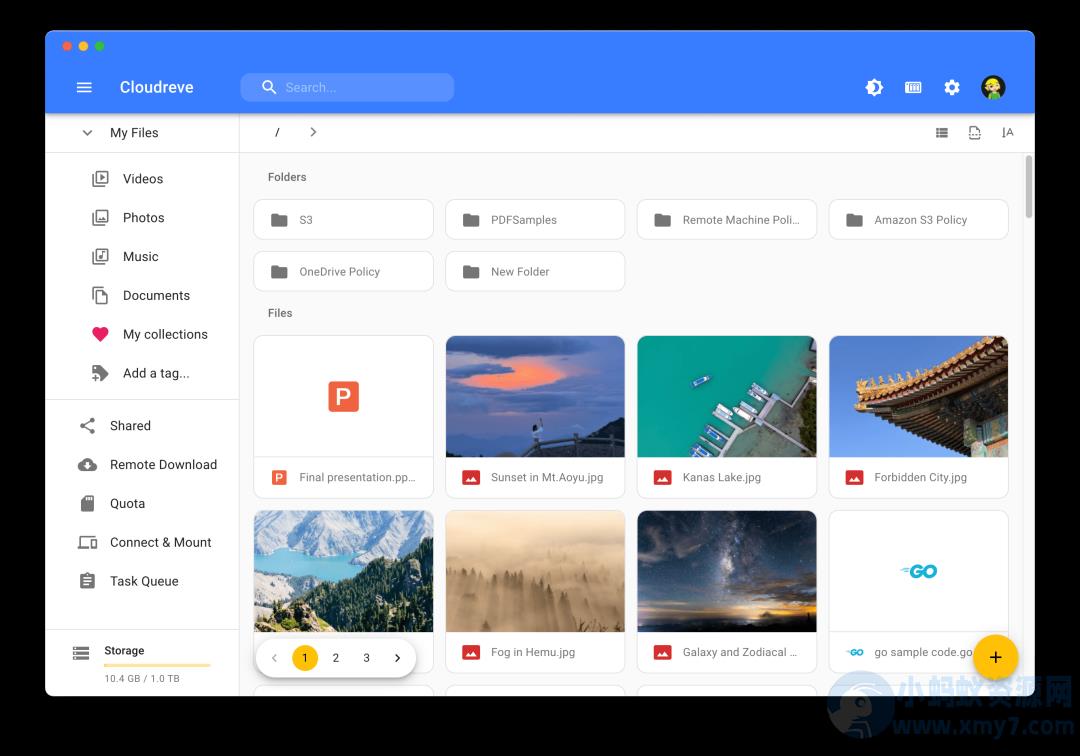Cloudreve个人网盘系统源码 支持云存储（七牛、阿里云OSS、腾讯云COS、又拍云、OneDrive） 基于Go框架