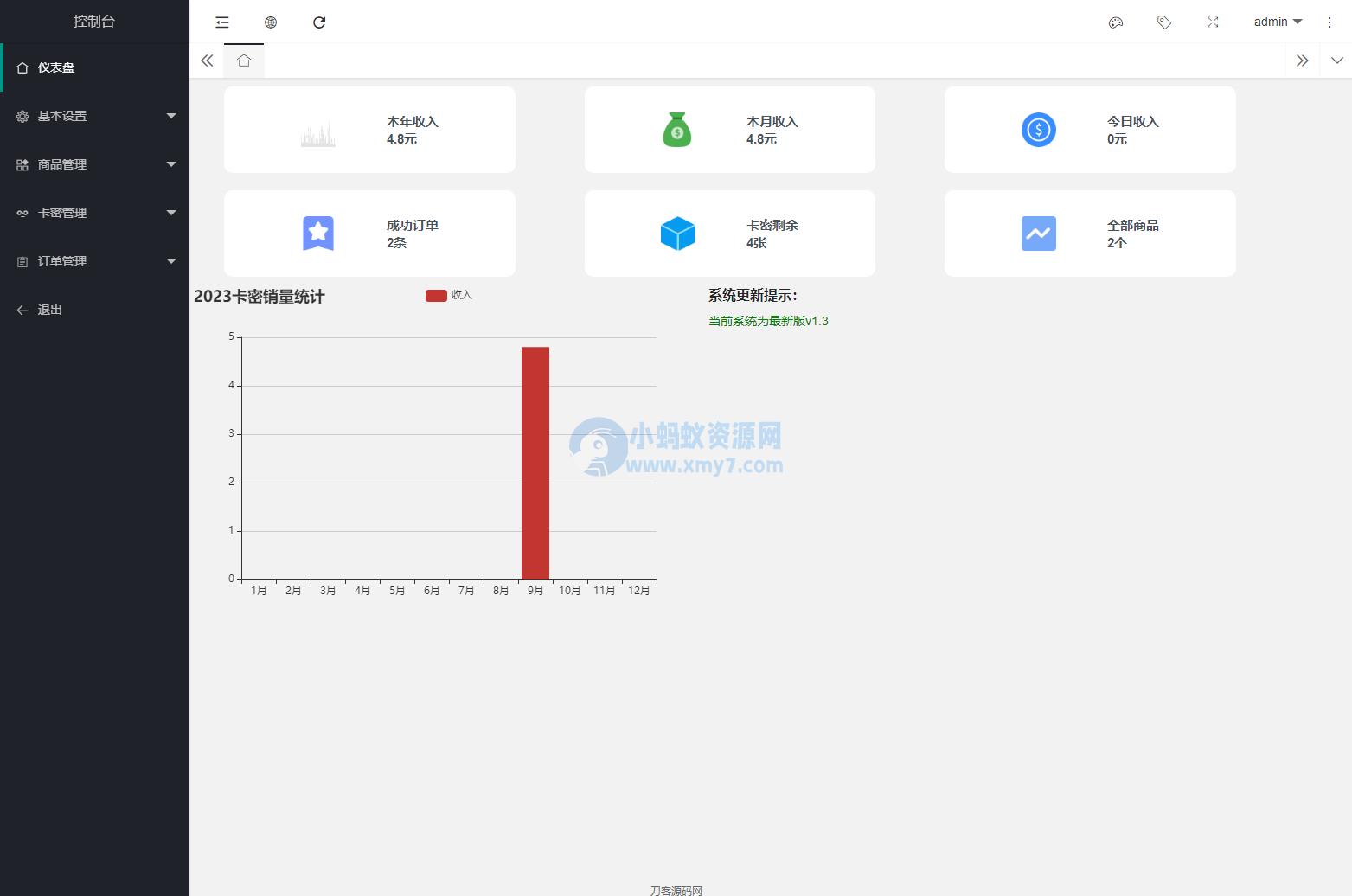 2023全新拟态简洁个人自助发卡售卡系统源码 | 支持选号功能 易支付接口