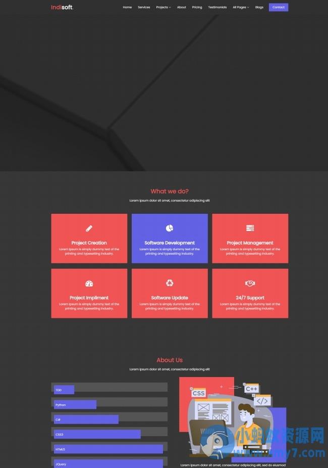 互联网IT服务网站HTML5模板 – 聚源副业-聚源资源站
