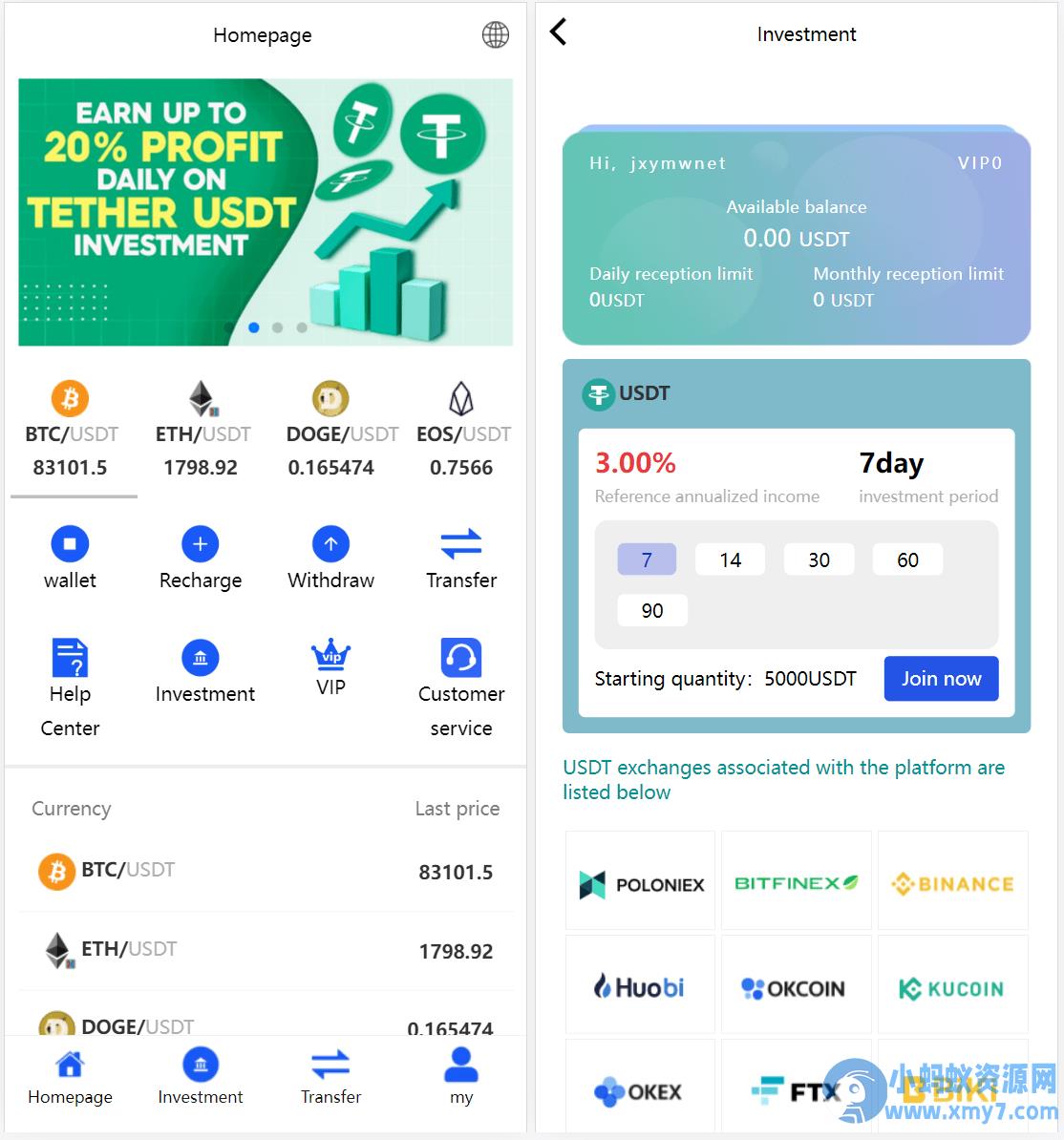 多国语言版_USDT虚拟币投资理财系统源码/海外区块链投资理财源码 – 聚源资源站-聚源资源站